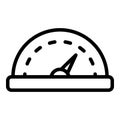 Kilometer car dashboard icon, outline style