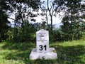 Kilometer marker 31 of Road 1341 in northern Thailand