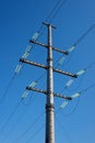 220 kilovolt power line pylon Royalty Free Stock Photo