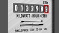 Kilowatt hour electric meter. 3D render