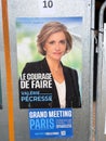 French presidential election with Les Republicains poster featuring Valerie