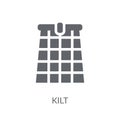 Kilt icon. Trendy Kilt logo concept on white background from Clothes collection