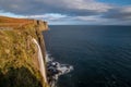 Kilt Rock and Mealt Falls, Picturesque observation point Royalty Free Stock Photo