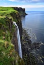 Kilt Rock and Mealt Falls waterfall, Isle Of Skye, Scotland Royalty Free Stock Photo