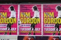 kim gordon live alternative rock music concert posters on city wall