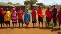 Kimana, Kenya, circa June 2018 - Traditional Masai Village