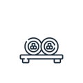 kimbap icon vector from fast food concept. Thin line illustration of kimbap editable stroke. kimbap linear sign for use on web and Royalty Free Stock Photo