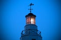 Kimberly Point Lighthouse Light with Weather Vane Royalty Free Stock Photo