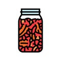 kimchi jar korean cuisine color icon vector illustration Royalty Free Stock Photo