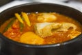 Kimchi stew with tofu korean cuisine Royalty Free Stock Photo