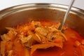 Kimchi stew on white background Royalty Free Stock Photo