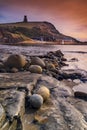 Kimmeridge sunset, rocks and reflections