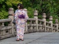 Kimono dressed girls in Kyoto, Japa