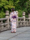 Kimono dressed girls in Kyoto, Japa