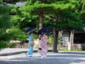 Women in Japanese Kimono dress, Kyoto Japan.