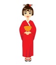 Kimono-Girl Royalty Free Stock Photo