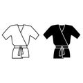 Kimono icon vector set. karate illustration sign collection. judo symbol. Royalty Free Stock Photo