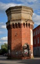 Kimry, formerly Kimra, Tver Region, Russia, July 31, 2021: Vintage water tower on Radishcheva street