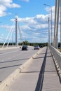 Kimry, Tver Region, Russia - August 19, 2020: The bridge over the Volga river