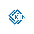 KIN letter logo design on white background. KIN creative circle letter logo concept.