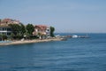 Kinaliada, Istanbul - The Beach near the Port of Prince Island Kinali and the Marmara Sea Royalty Free Stock Photo