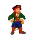 Kind cartoon pirate Royalty Free Stock Photo