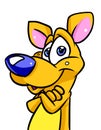 Kind cheerful dog cartoon illustration Animal character