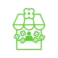 Kind Flower Seller icon on white Royalty Free Stock Photo