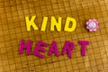 Kind heart charity kindness care positive people helping hand Royalty Free Stock Photo