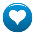 Kind heart icon vector blue