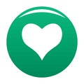 Kind heart icon vector green