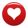 Kind heart icon vector red