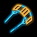kind of kite neon glow icon illustration