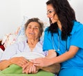 Kind Nurse with Elderly Royalty Free Stock Photo