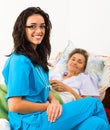 Kind Nurse with Elderly Royalty Free Stock Photo