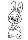 Kind rabbit smile little character illustration cartoon