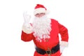 Kind Santa Claus showing ok, isolated on white background