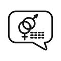 Sexology Black And White Icon Illustration Design Royalty Free Stock Photo