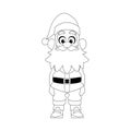 Kind and sweet Santa Claus, the main character of the New Year holidays. Coloring style