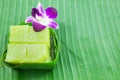 Kind of Thai sweetmeat, Multi Layer Sweet Cake (Kanom Chan) Royalty Free Stock Photo