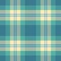 Kind vector texture background, printing check textile pattern. Event tartan plaid fabric seamless in cyan and teal colors