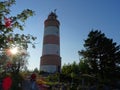 A awesom old light house in archipelago by the gulf of Finland Royalty Free Stock Photo