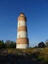 A awesome old light house in archipelago by the gulf of Finland Royalty Free Stock Photo