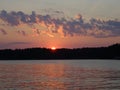 A sunset in archipelago by the gulf of Finland Royalty Free Stock Photo