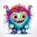 Kind Watercolor Monster Helps Others