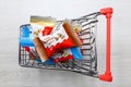 Kinder Ferrero Chocolate in the shopping cart