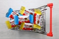 Kinder Ferrero Chocolates in the shopping cart