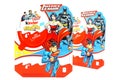 Kinder JOY Merendero JUSTICE LEAGUE Chocolate Eggs Royalty Free Stock Photo