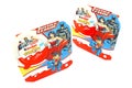 Kinder JOY Merendero JUSTICE LEAGUE Chocolate Eggs Royalty Free Stock Photo