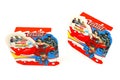 Kinder JOY Merendero JUSTICE LEAGUE Chocolate Eggs Royalty Free Stock Photo